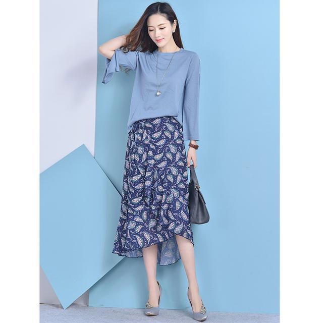 半身裙怎么穿才好看显瘦有气质,提腰线半身裙搭配图片