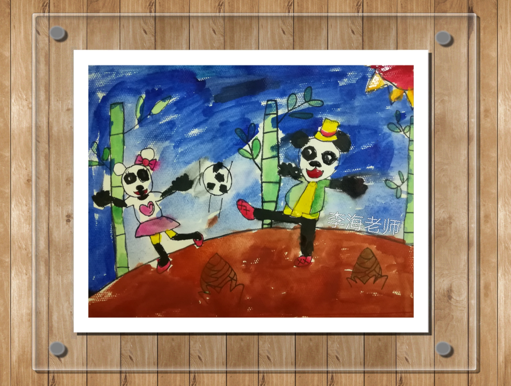 绘画儿童创意水粉,儿童绘画创意3-6岁水彩画黑夜