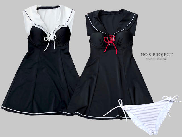 夏日泳装水手服,泳衣日系水手服