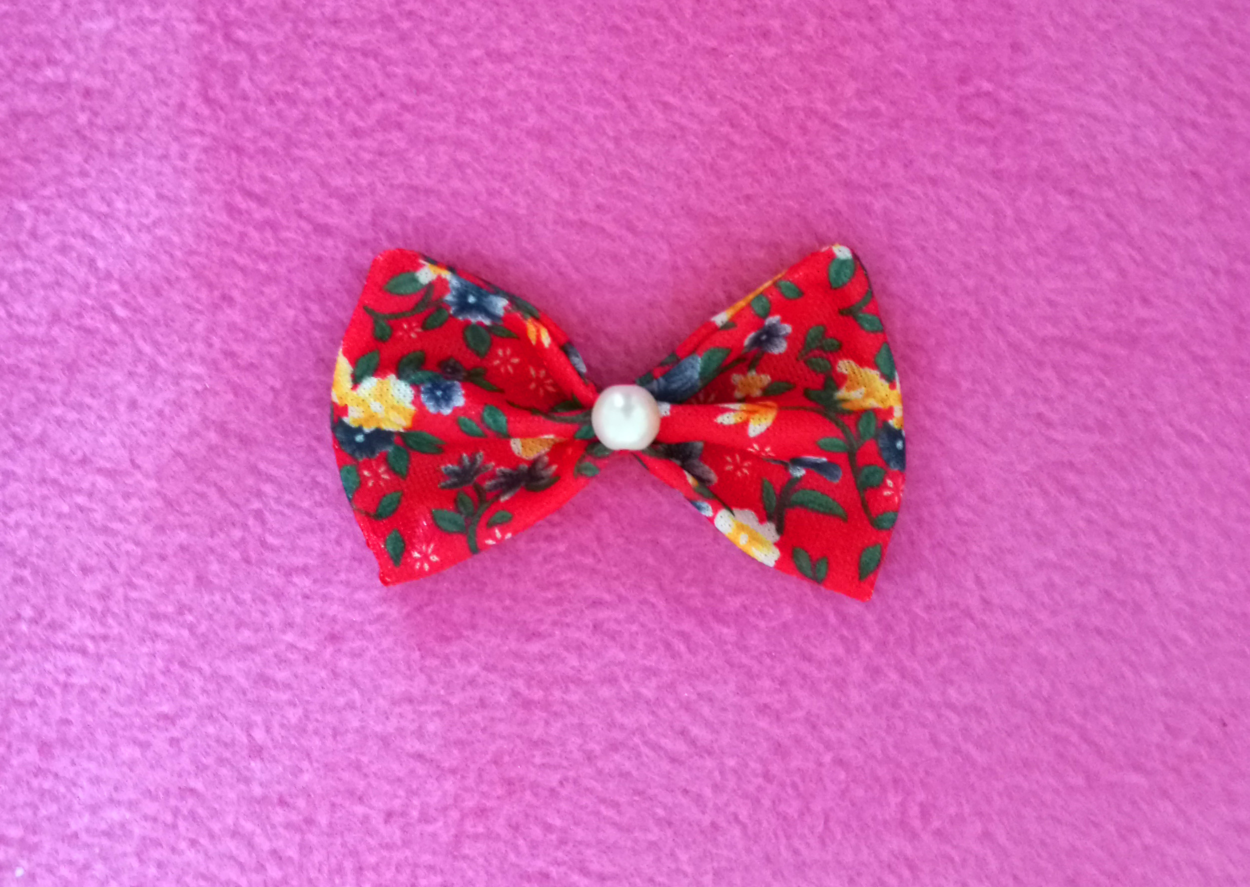 手工花上面的蝴蝶结怎么做,花布蝴蝶结手工