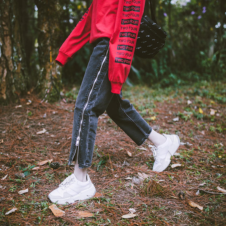 9分裤潮流百搭,9分阔腿蛋白裤