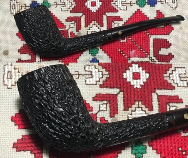 修复牛角烟斗,古董手工烟斗