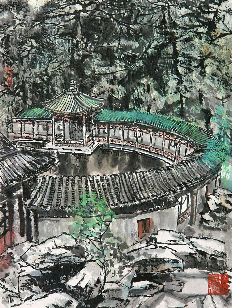 张长韶水墨山水画欣赏,张凭山水画教学