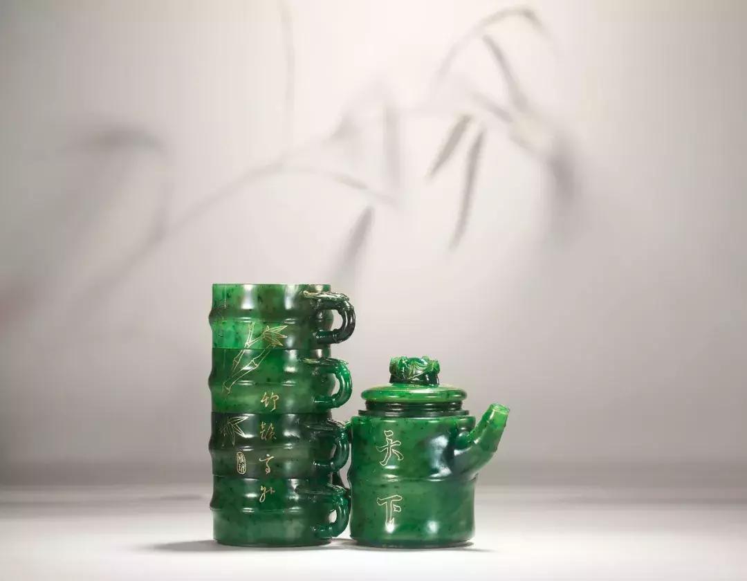 杨根连玉雕作品墨玉关公 (杨根连玉雕葫芦)