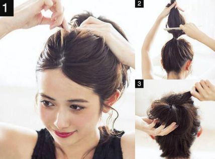 用扎丸子头的工具怎么扎丸子头,中长发怎么扎丸子头详细教程