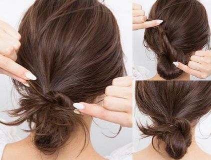 用扎丸子头的工具怎么扎丸子头,中长发怎么扎丸子头详细教程