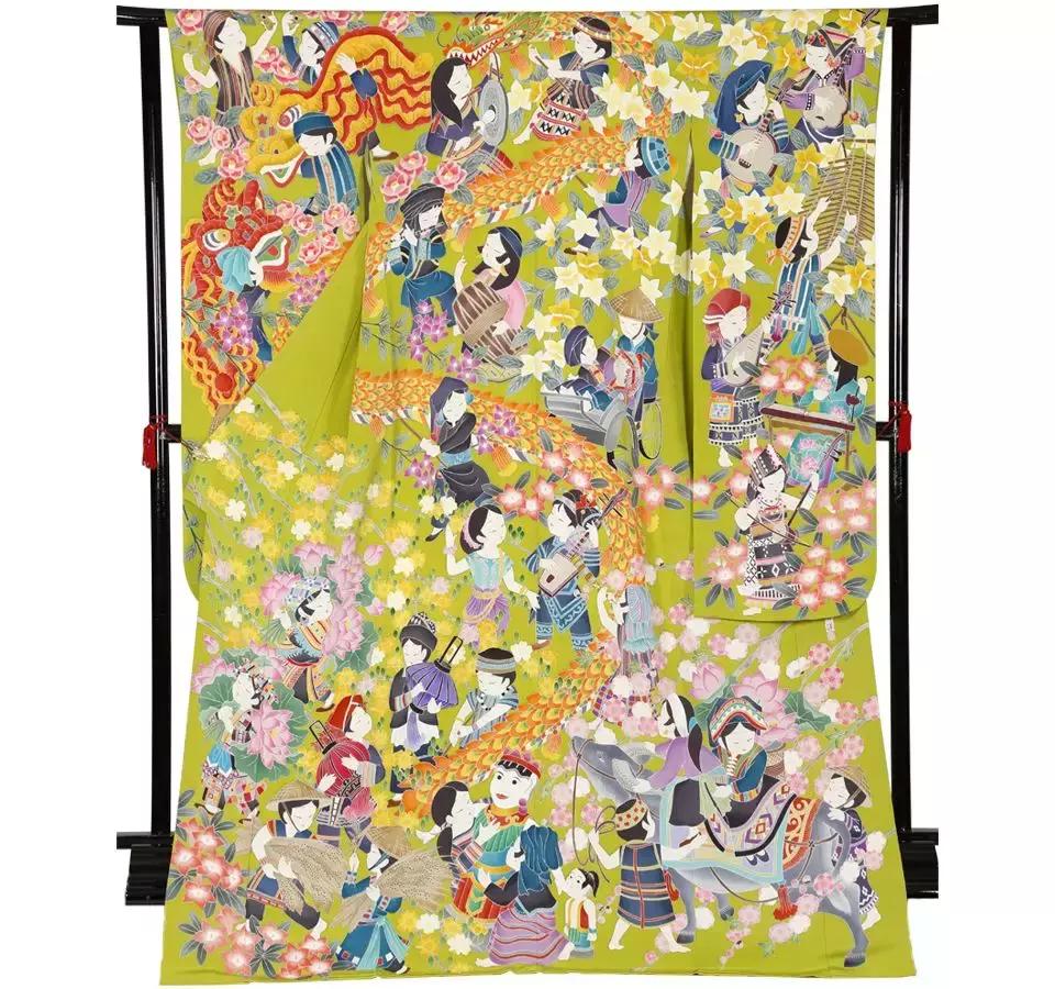 东京奥运主题和服,东京奥运会给中国设计的和服