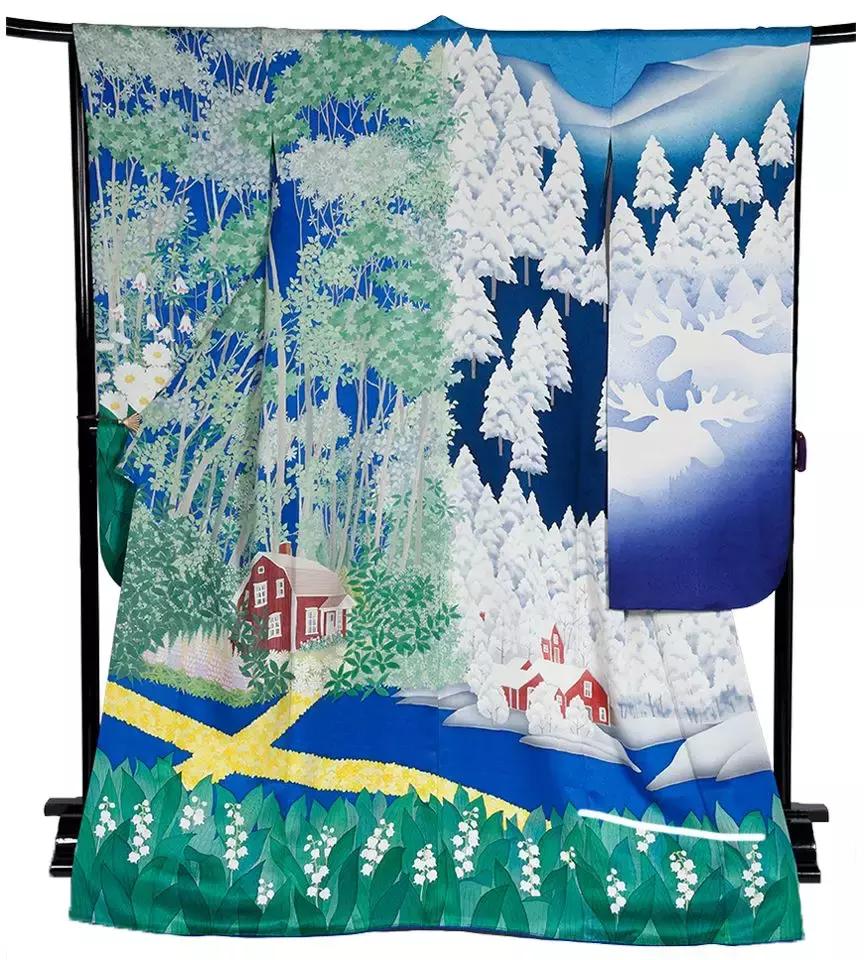 东京奥运主题和服,东京奥运会给中国设计的和服