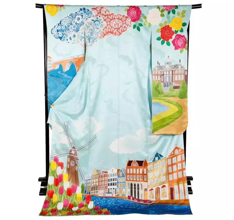 东京奥运主题和服,东京奥运会给中国设计的和服