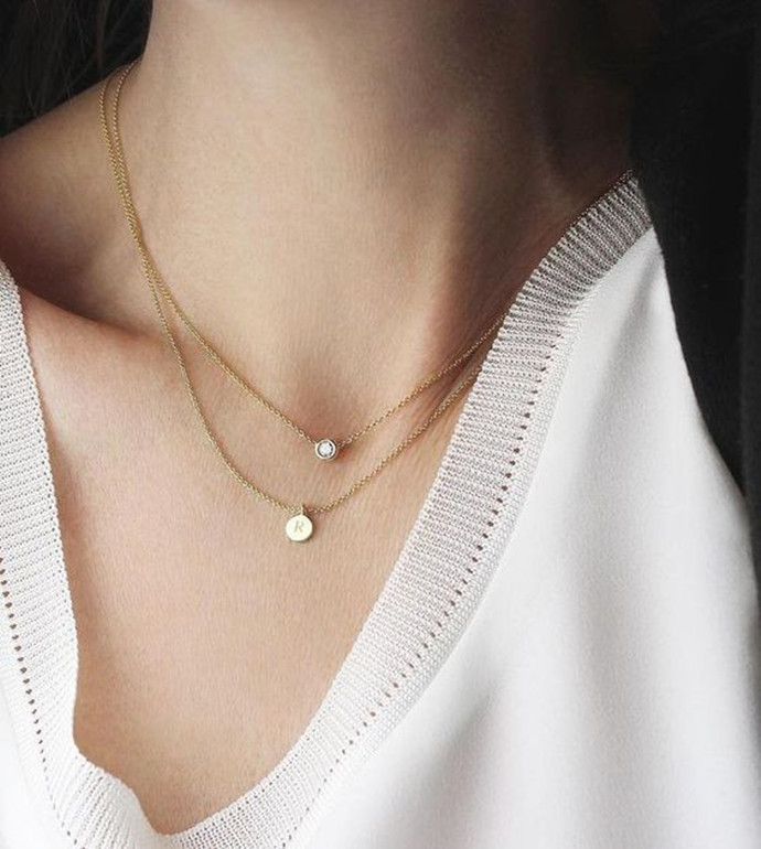 气质小姐姐唐嫣都爱的单钻锁骨链项链届最值得投资的TOP1