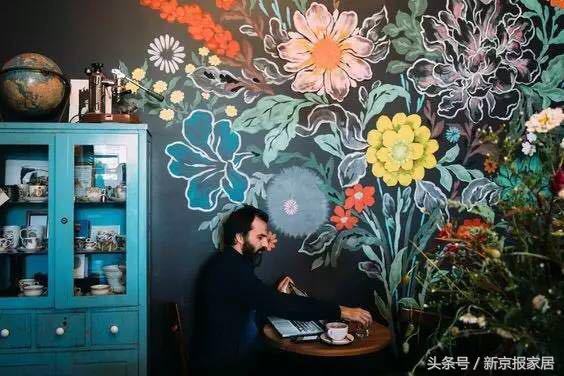 植物花卉墙绘简单又漂亮,有意思的简单墙绘