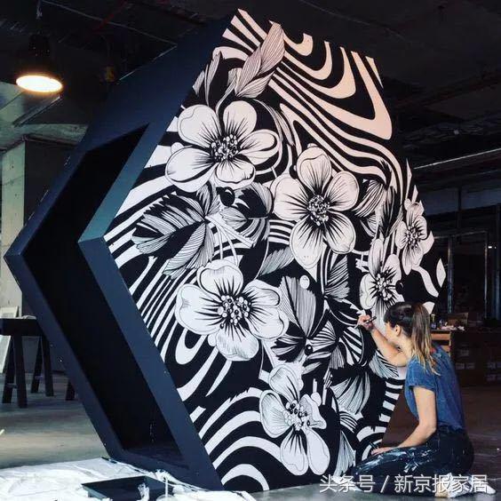 植物花卉墙绘简单又漂亮,有意思的简单墙绘