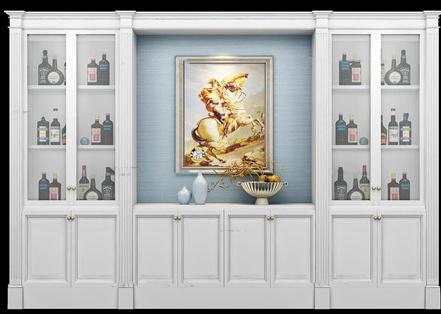 3dmax怎么画玻璃酒柜,新中式酒柜装饰柜组合3d模型
