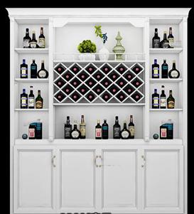 3dmax怎么画玻璃酒柜,新中式酒柜装饰柜组合3d模型