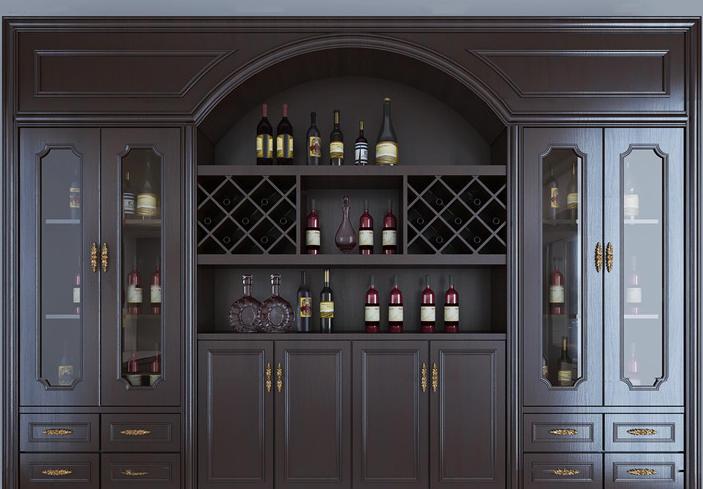 3dmax怎么画玻璃酒柜,新中式酒柜装饰柜组合3d模型