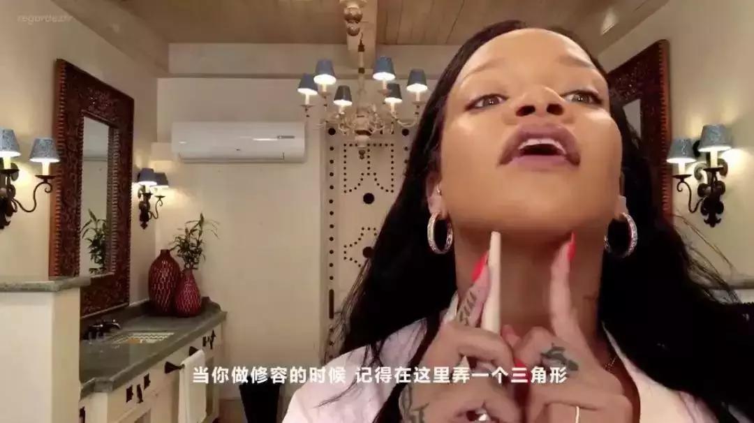 蕾哈娜最新美妆视频,蕾哈娜美妆教程