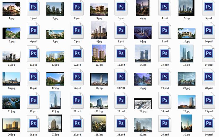 全套建筑效果图,100套别墅平面效果图