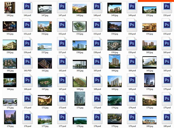 全套建筑效果图,100套别墅平面效果图