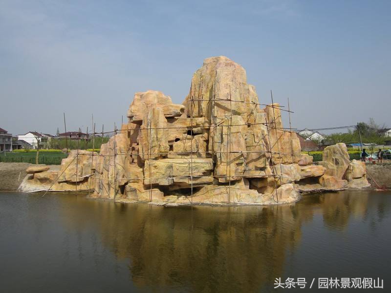 塑石假山钢筋骨架制作流程,蓬莱小型塑石假山图片