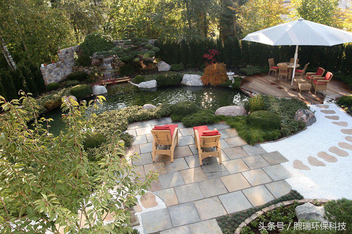 禅意庭院绿化设计图鱼池,最有日本禅意的庭院鱼池