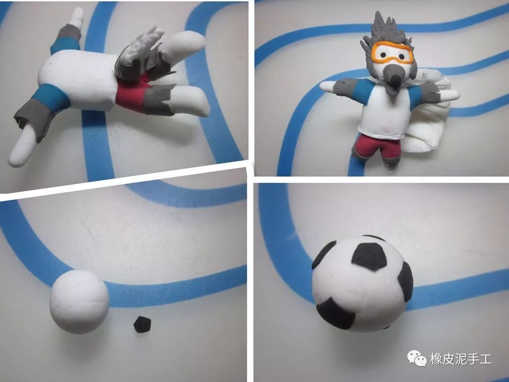 手工橡皮泥制作狼,橡皮泥狼的做法