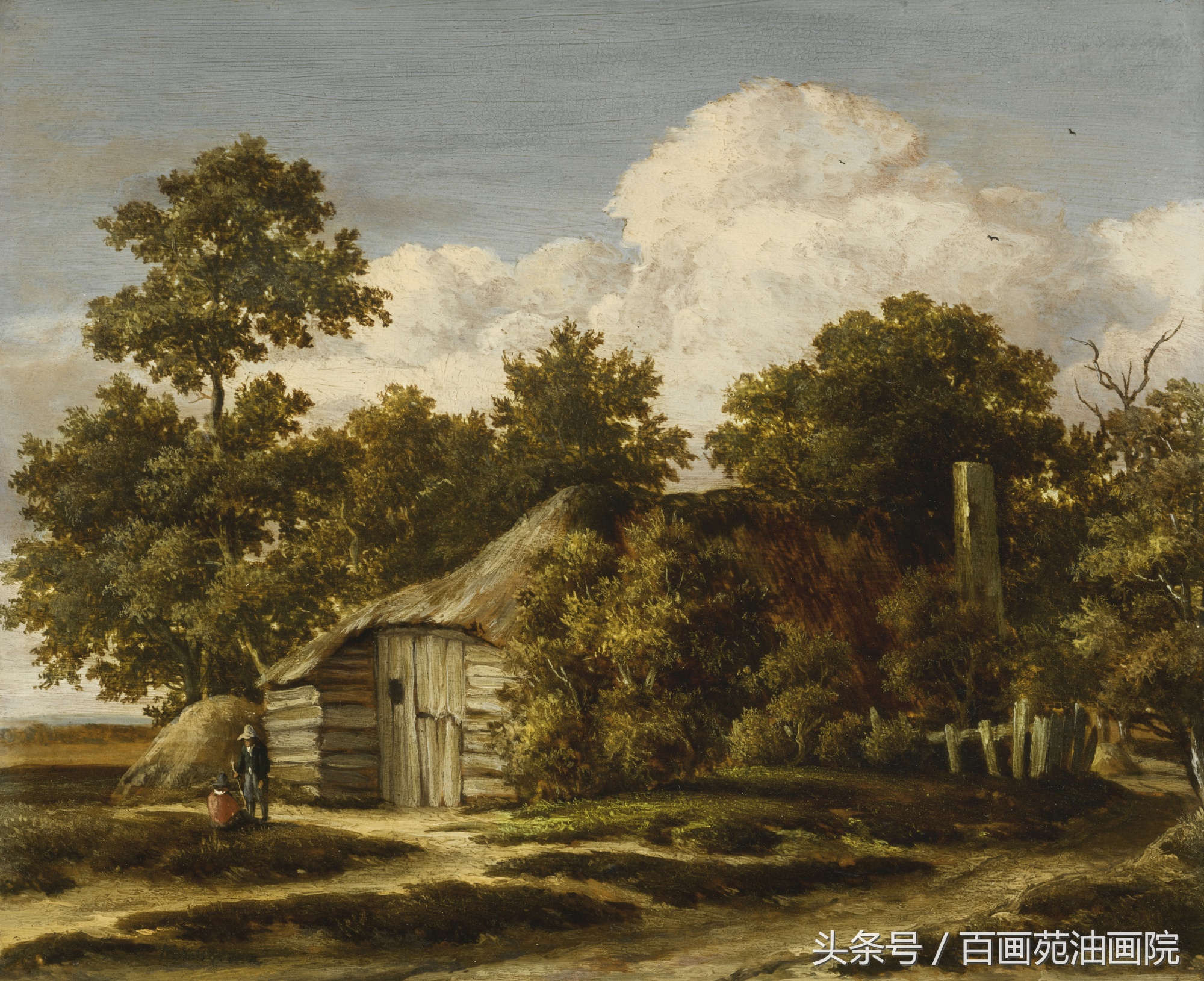 播放油画风景色彩写生示范,色彩明快的大师级风景油画