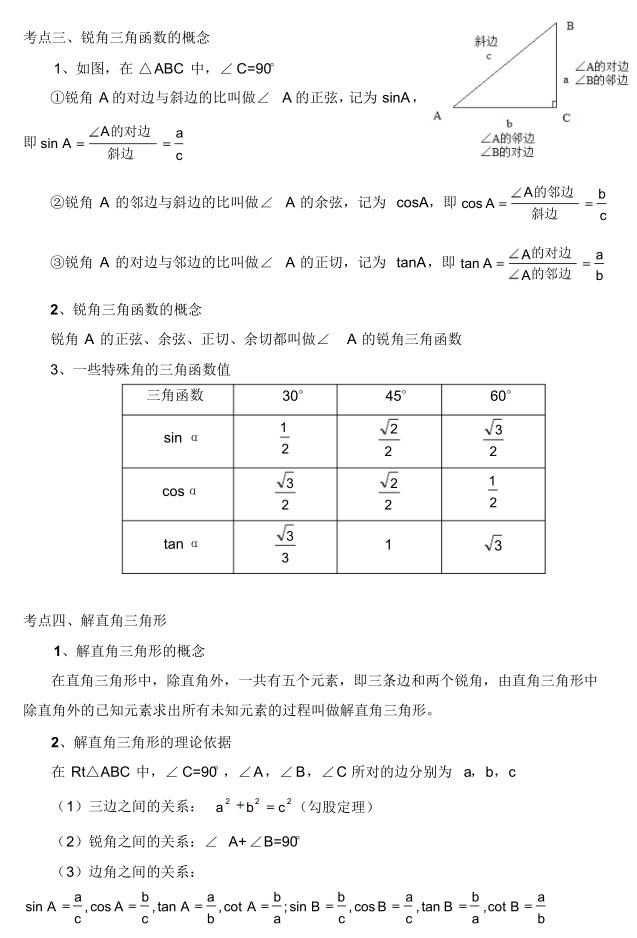 中考数学知识点总结归纳完整版,广东中考数学2021年知识点分析