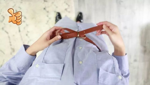腰带系法生活小技巧,教你一个时尚美丽腰带系法小技巧
