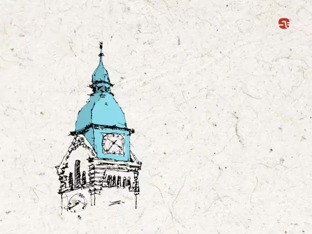 手绘青岛中山路游览图,手绘青岛建筑效果图