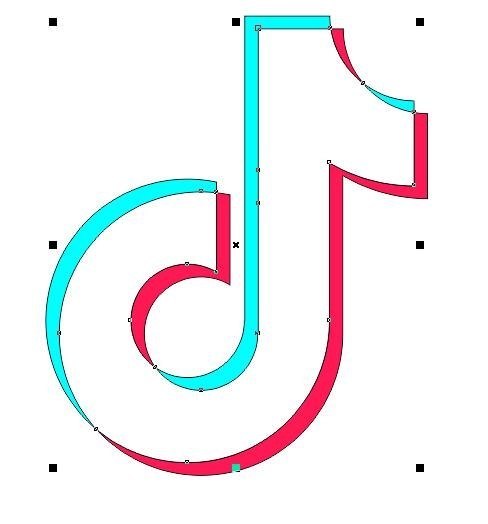 抖音logo制作cdr,cdr抖音标志设计
