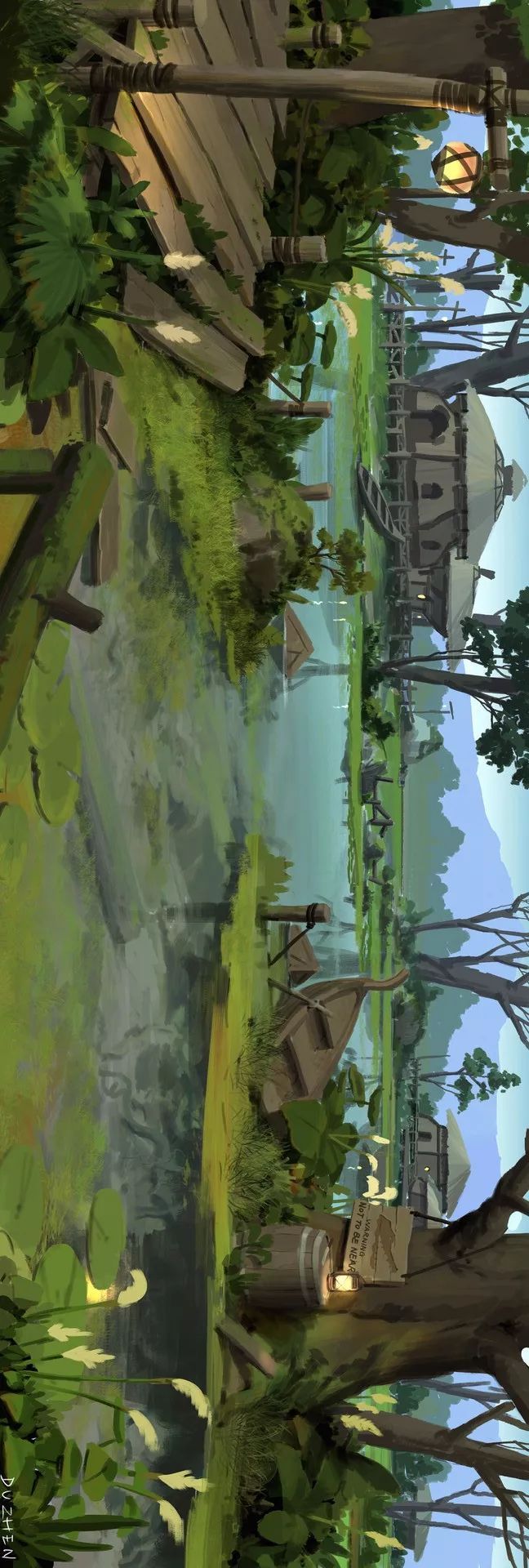 中式场景原画设计教程,国人插画师写实风格的插画欣赏