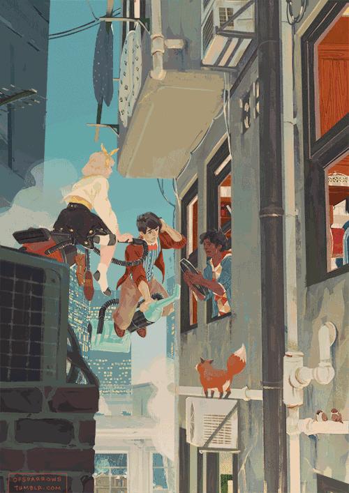 简约小清新意境插画壁纸,动态壁纸插画唯美治愈