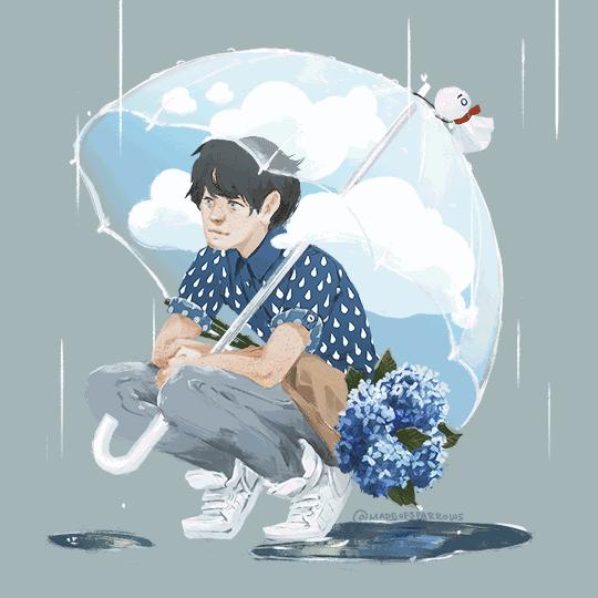 简约小清新意境插画壁纸,动态壁纸插画唯美治愈