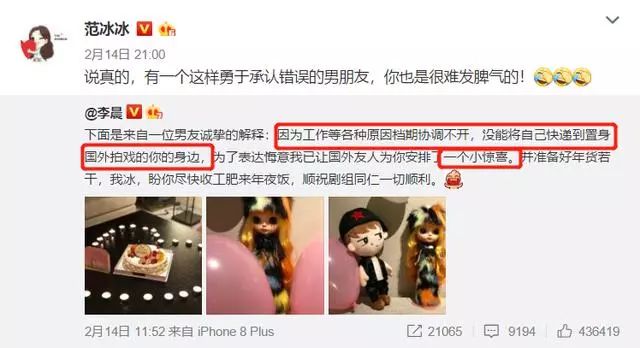 李晨送范冰冰的礼物,李晨送给范冰冰什么礼物