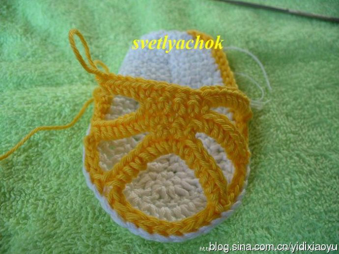 钩编精美的宝宝凉鞋,宝宝凉鞋钩法教程全集