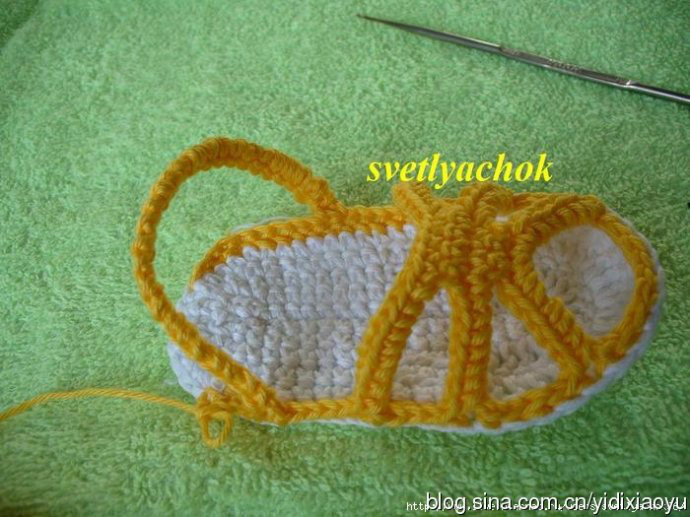 钩编精美的宝宝凉鞋,宝宝凉鞋钩法教程全集