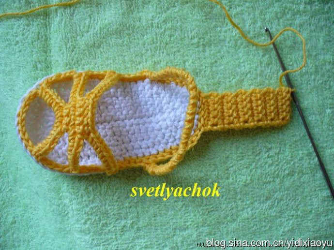 钩编精美的宝宝凉鞋,宝宝凉鞋钩法教程全集