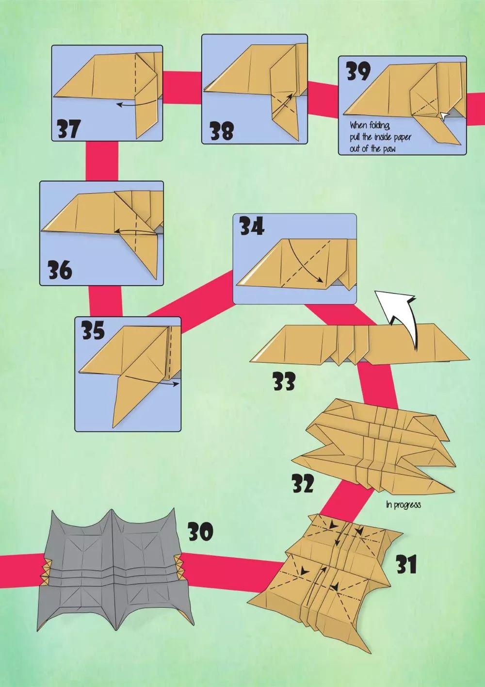 今天来折老虎吧,不难的