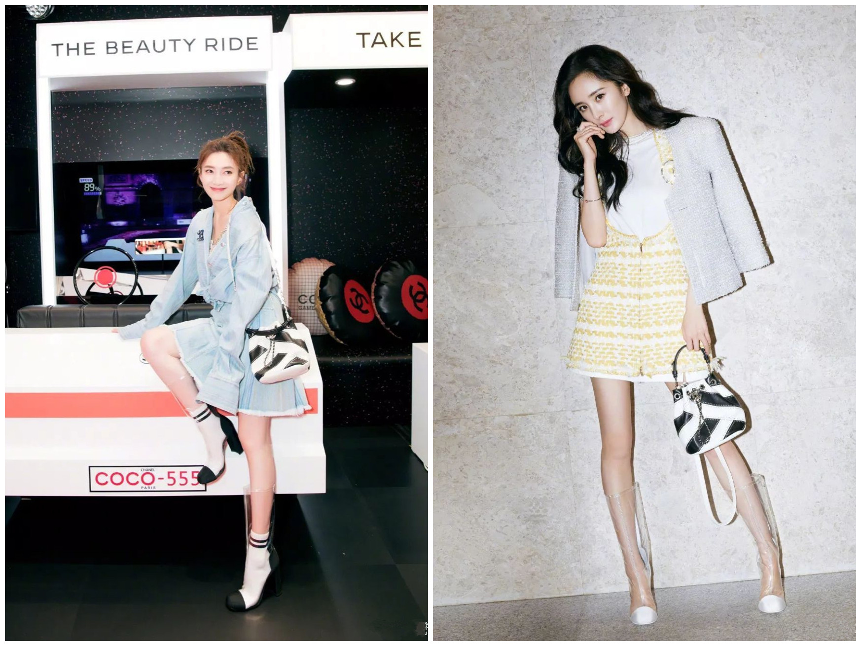 杨幂迪丽热巴同款短靴,杨幂迪丽热巴穿塑料鞋