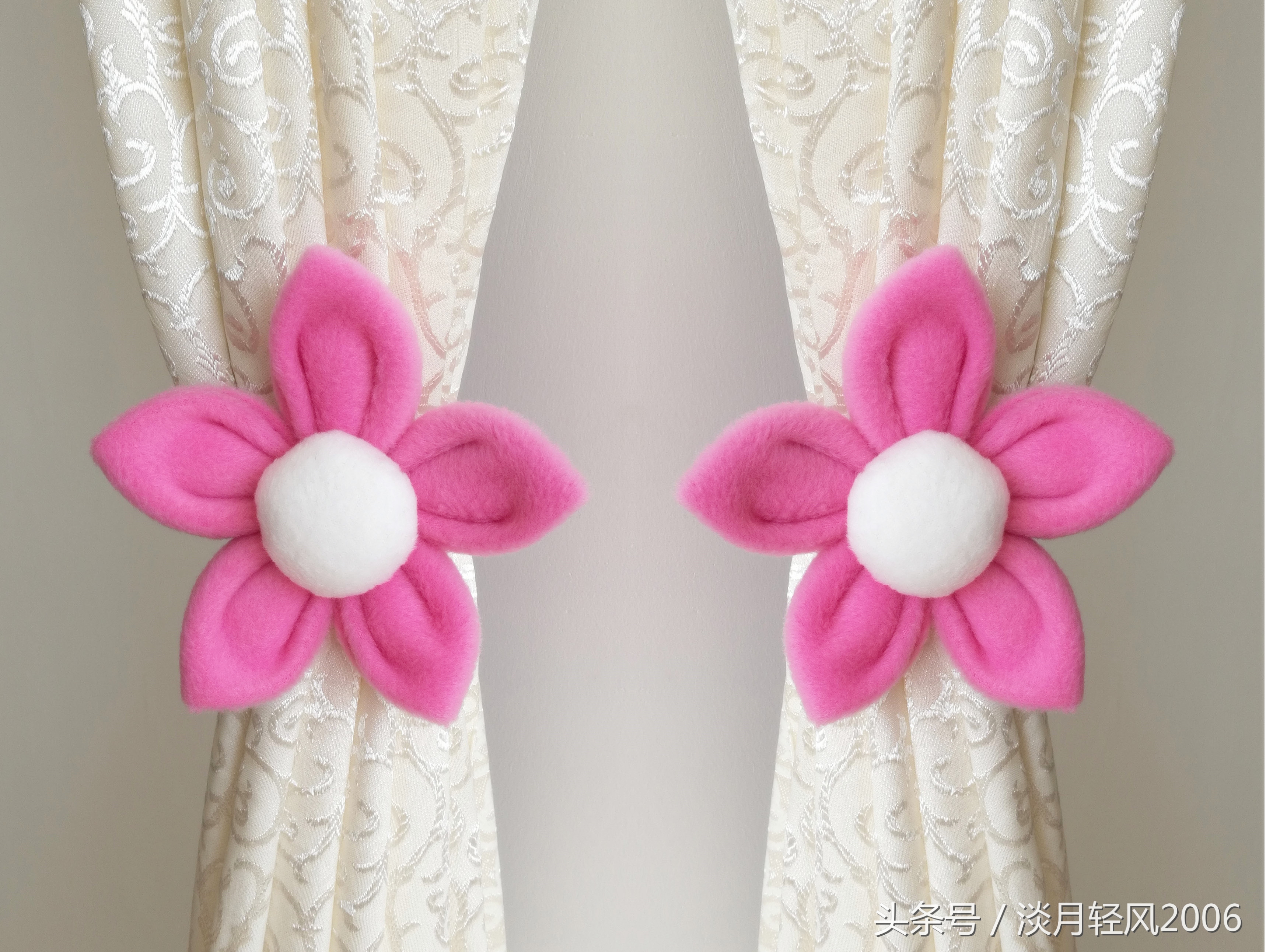 窗帘花的手工制作,自己动手做一束花