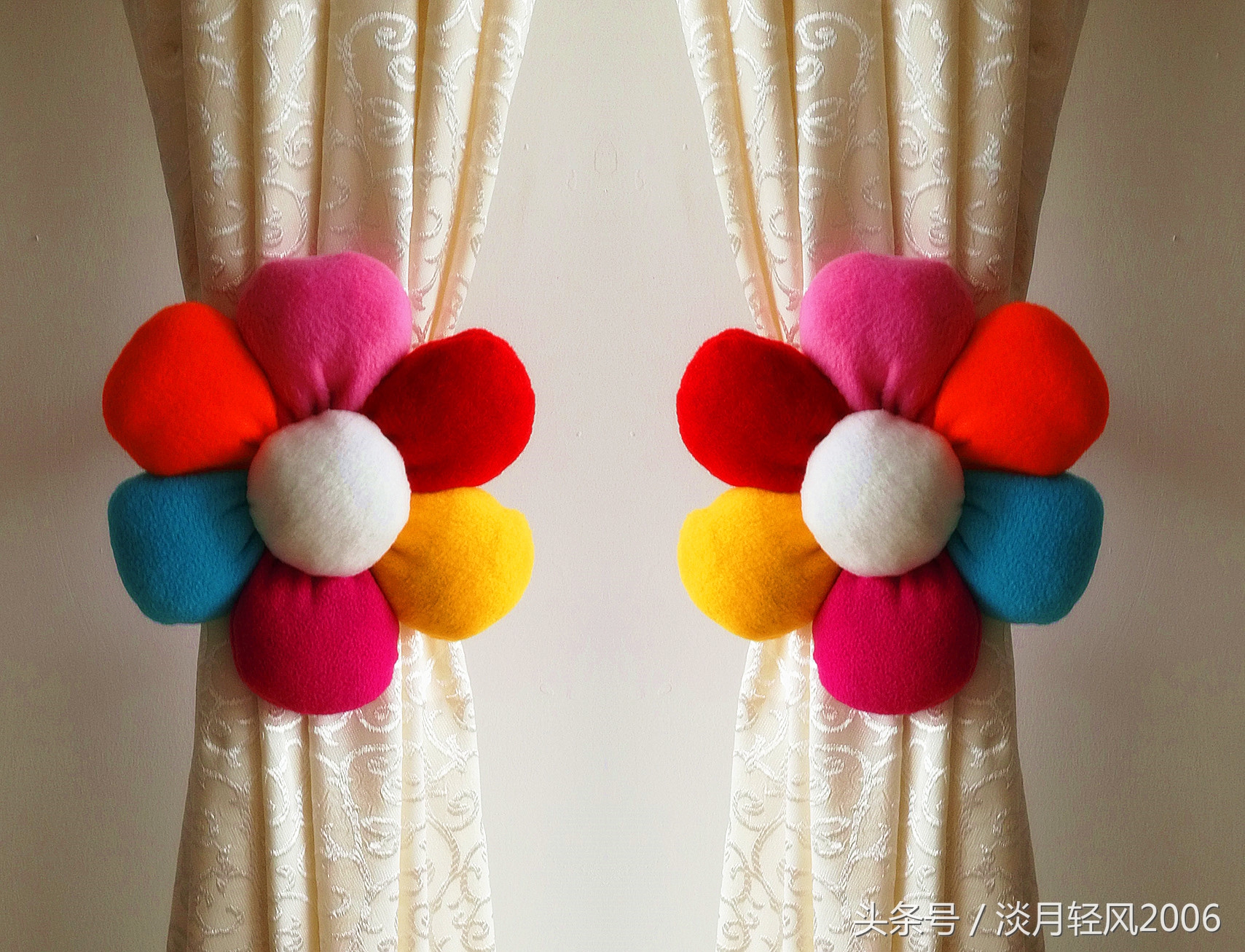 窗帘花的手工制作,自己动手做一束花