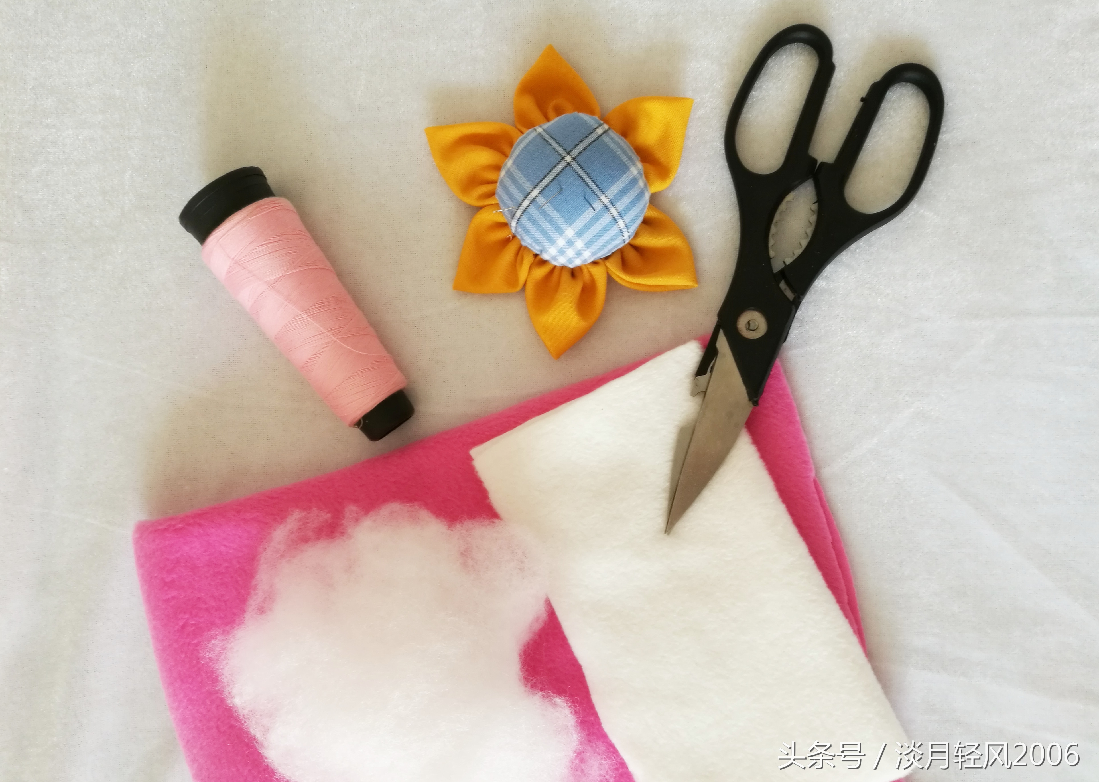 窗帘花的手工制作,自己动手做一束花