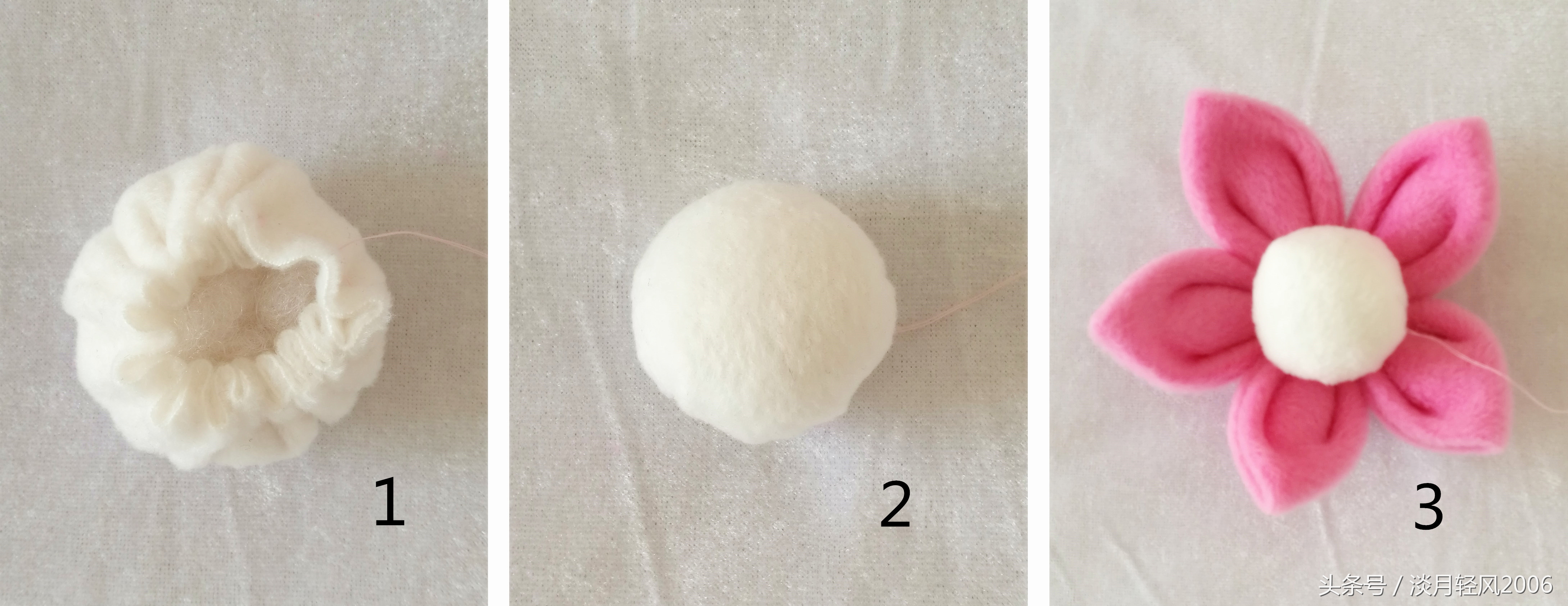 窗帘花的手工制作,自己动手做一束花