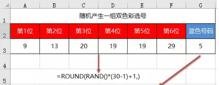 用excel计算双色球号码的概率公式,生成双色球历史中奖号码excel文档