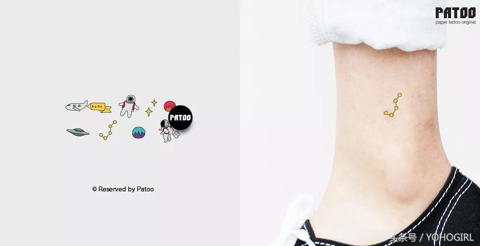 小清新简单的纹身,文艺清新纹身贴