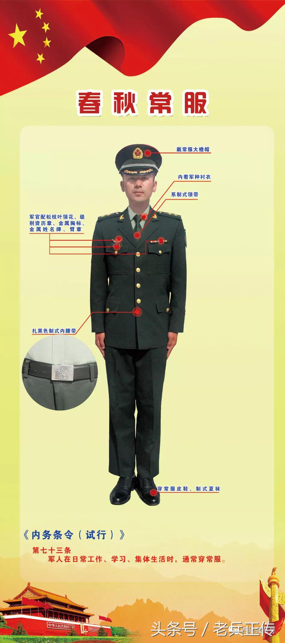 战友穿什么军装好看,军装标准对照表