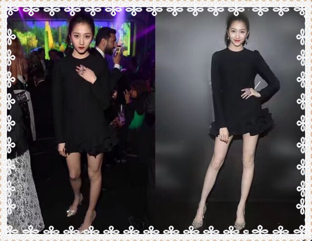 172唐嫣和173关晓彤同穿超短裙秀美腿，网友：真嫩，想摸