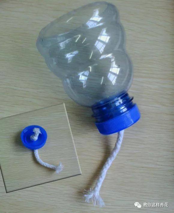 不用塑料瓶自制花盆浇水神器,简易自制花盆自动循环浇水器