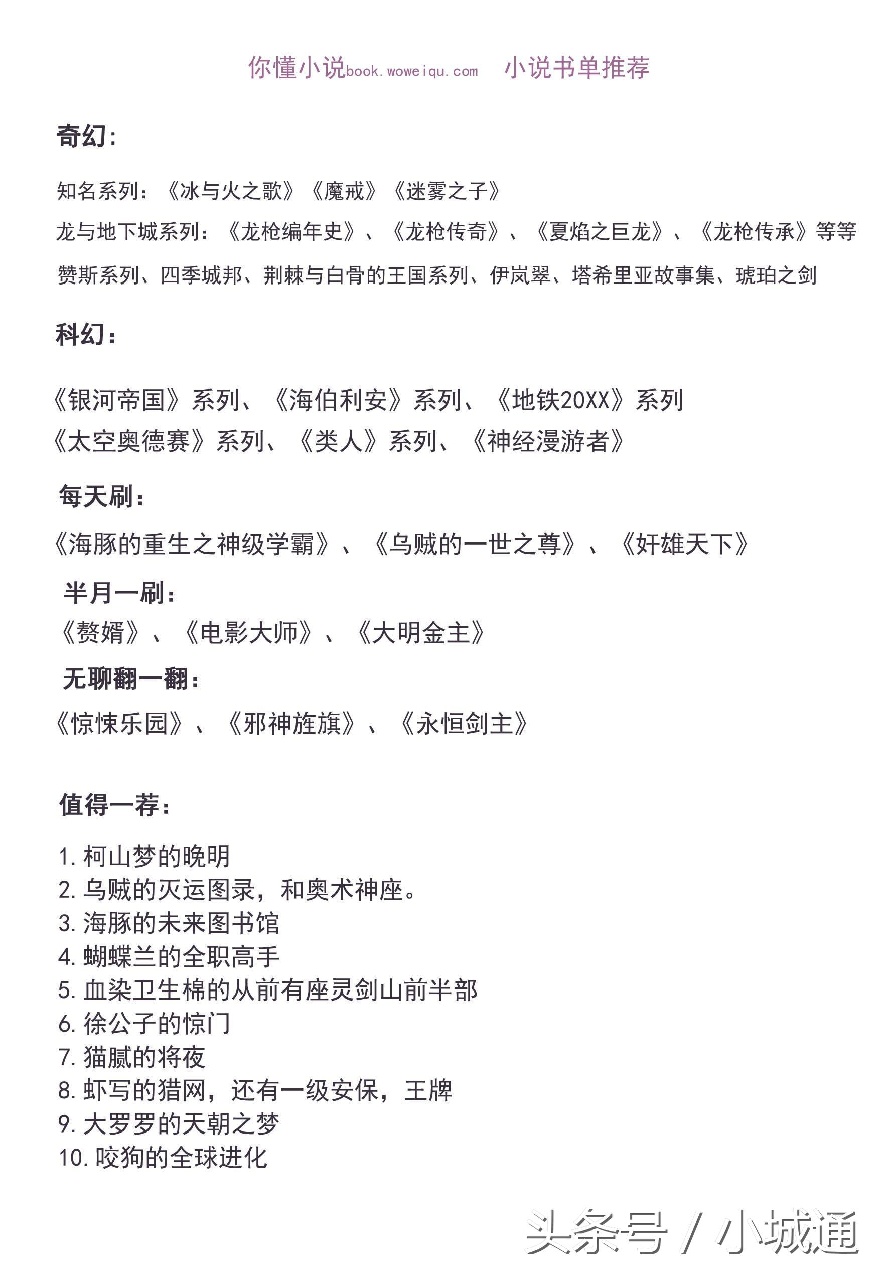 有哪些情节非常引人入胜的好看的小说推荐