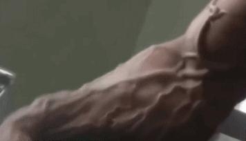 健身肌肉男手臂青筋,健身肌肉男腹肌涌动